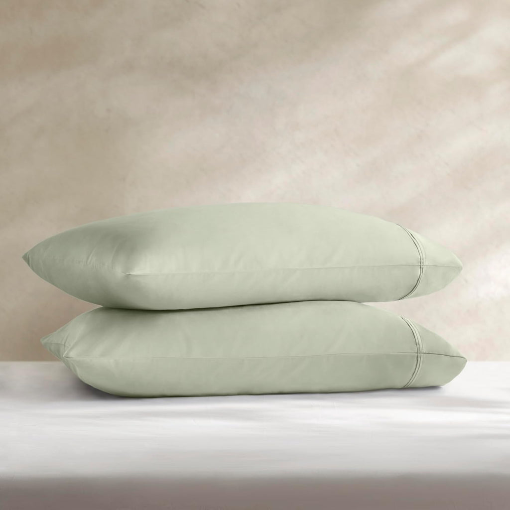 Harbor House Luxury 100% Egyptian Cotton Sheet Set, 400 Thread Count Sateen Weave, Soft & Breathable Bed Sheets with Deep Pocket, 4-Piece Cal King Bedding Set, Sage