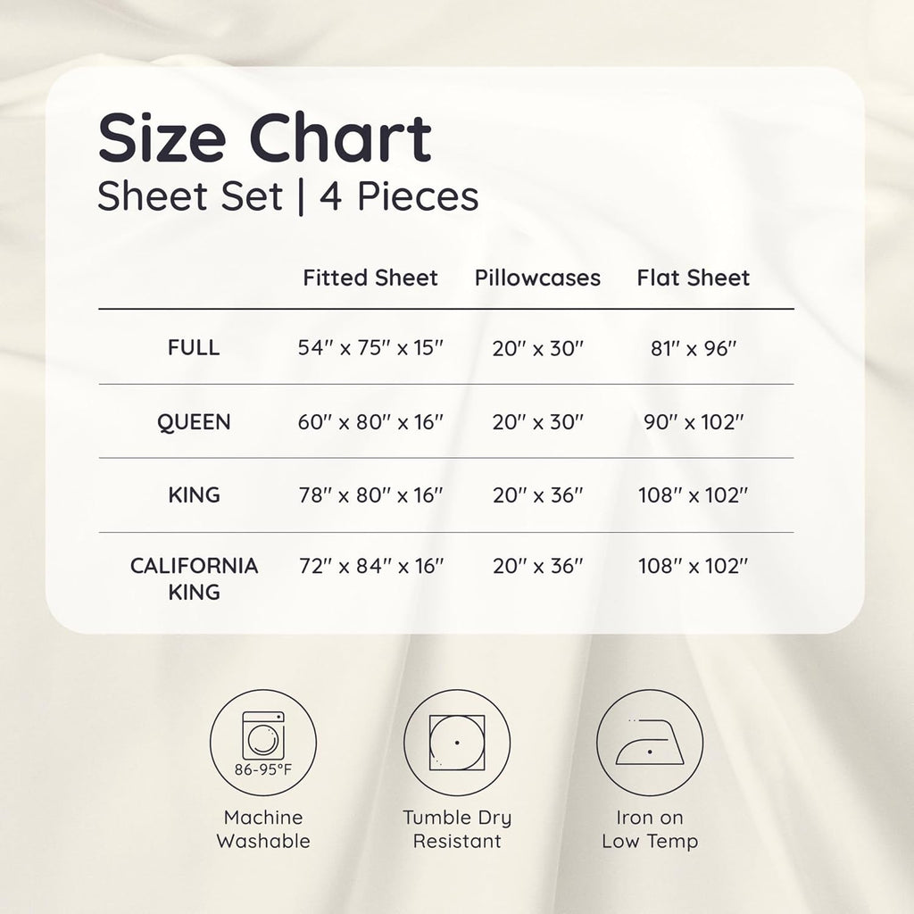 Bambaw California King Cooling Sheets Set 4pcs – 100% Viscose Derived from Bamboo Sheets Extra Deep Pockets, Soft & Breathable Bedding Set, Fits Up to 16'' with Elastic Corner Straps (Charcoal)
