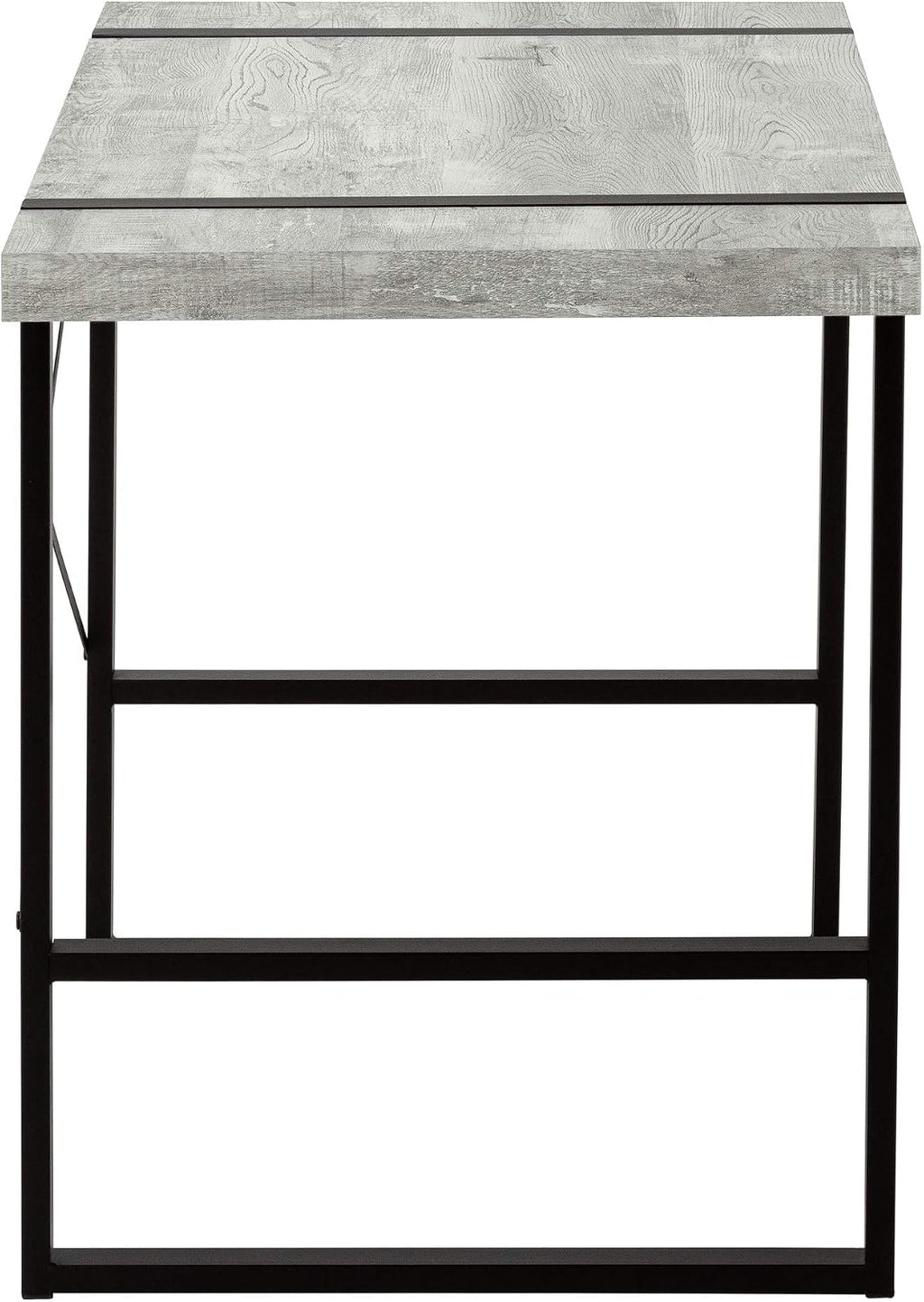 Monarch Specialties Laptop Table for Home & Office-Study Computer Desk-Industrial Style-Metal Legs, 48' L, Gray Reclaimed