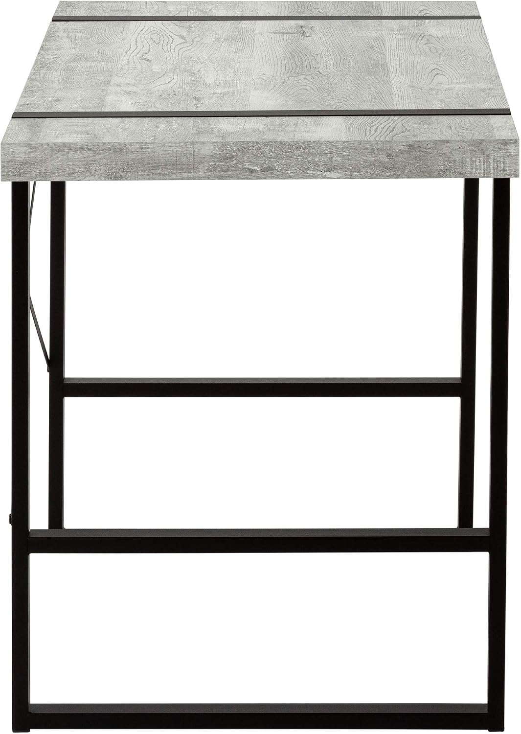 Monarch Specialties Laptop Table for Home & Office-Study Computer Desk-Industrial Style-Metal Legs, 48' L, Gray Reclaimed