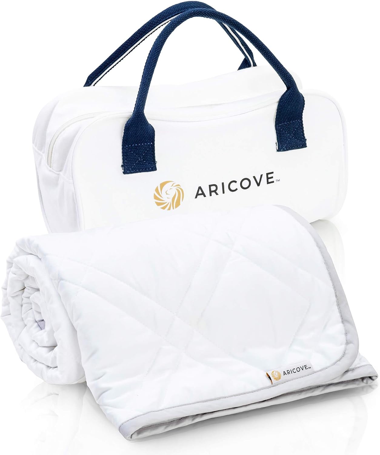 Aricove Weighted Blanket for Kids and Adults, 7 lbs, Small Weighted Blanket for Travel/Home, Soft Bamboo Viscose, 40x60 inches, Machine Washable, White