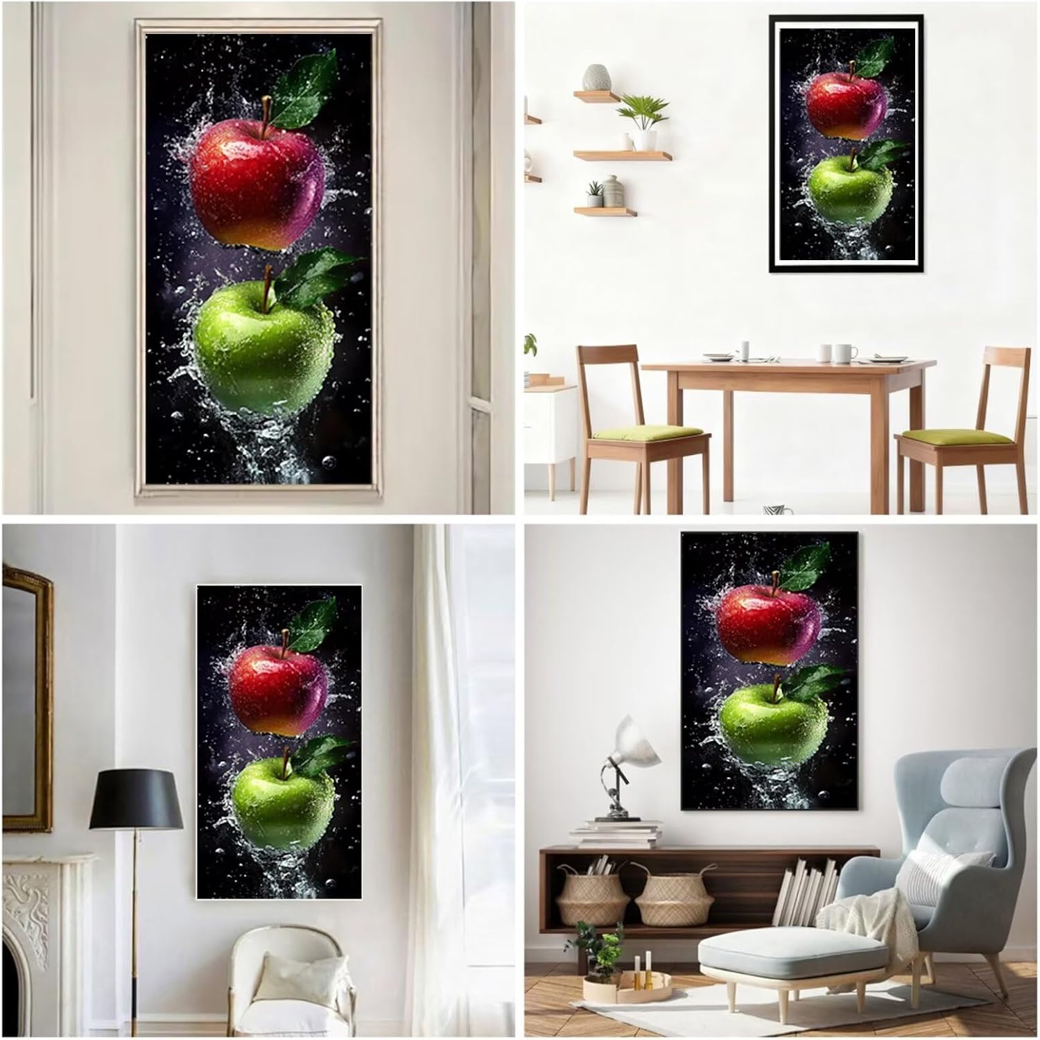 Diamond Art Kits for Adults Kitchen Diamond Painting Kits, 5D DIY Square Fruit Full Drill Dimond Art Paintings Rhinestones Crafts for Adults for Gift Home Wall Decor, Large Size 36 x 72 Inch, Model786
