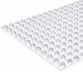 Bumper Specialties Self Adhesive Bumper Feet 0.375' x 0.211' (9.5mm x 5.4mm) Clear Hemispherical Soft Polyurethane Pads for Cabinet Door Sound Dampening, 6,000 Pieces per Box, BS22SD