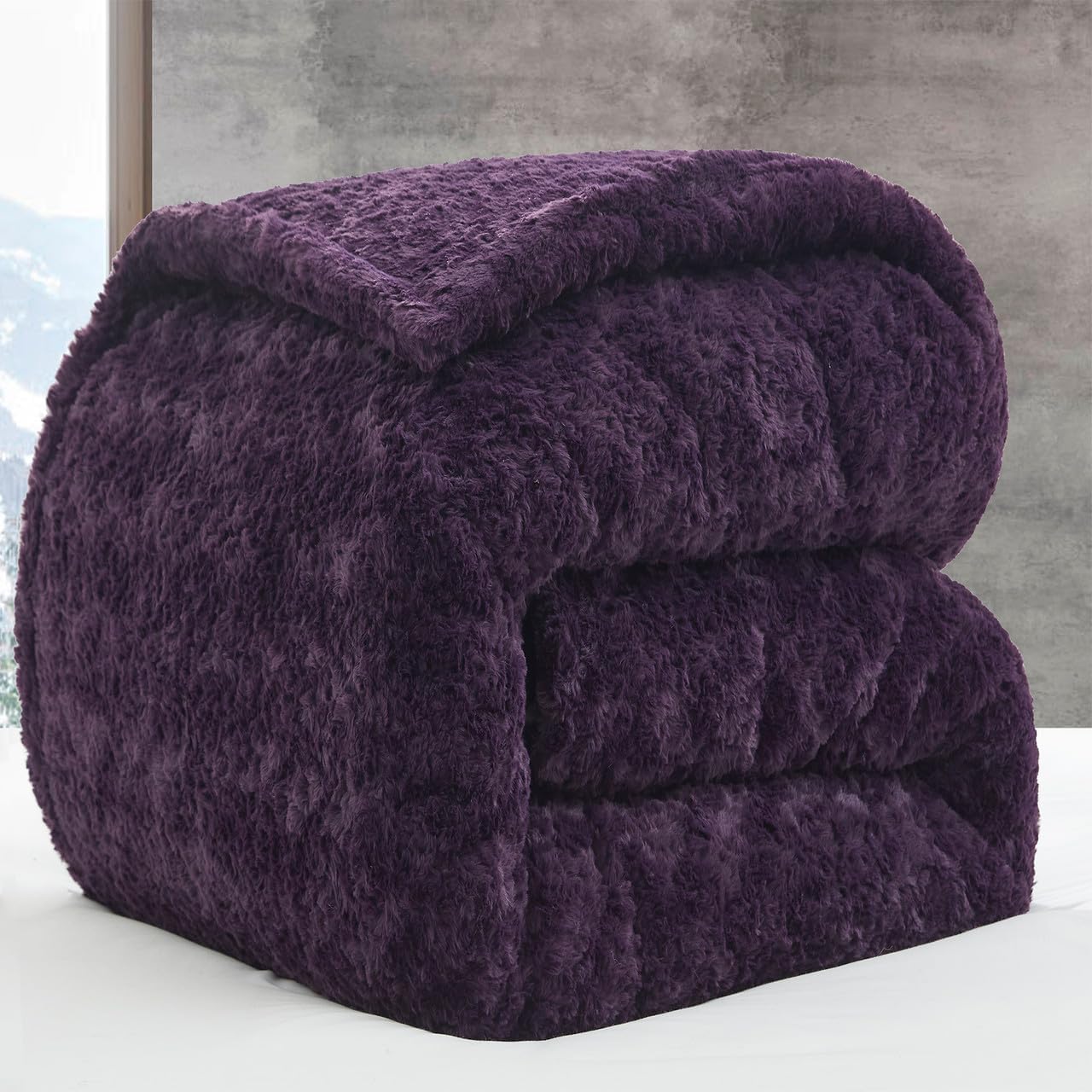 Byourbed Wriggle with It - Coma Inducer® Oversized Queen Comforter Set - Darkest Possible Purple