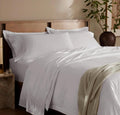 100% Egyptian Cotton Sheets Queen Size - Buttery Soft Sateen Weave - Heavyweight Luxury Hotel Bedding - 16' Deep Pocket, Lustrous 4 Pc Set - Premium Gift Box (Light Grey - Queen)