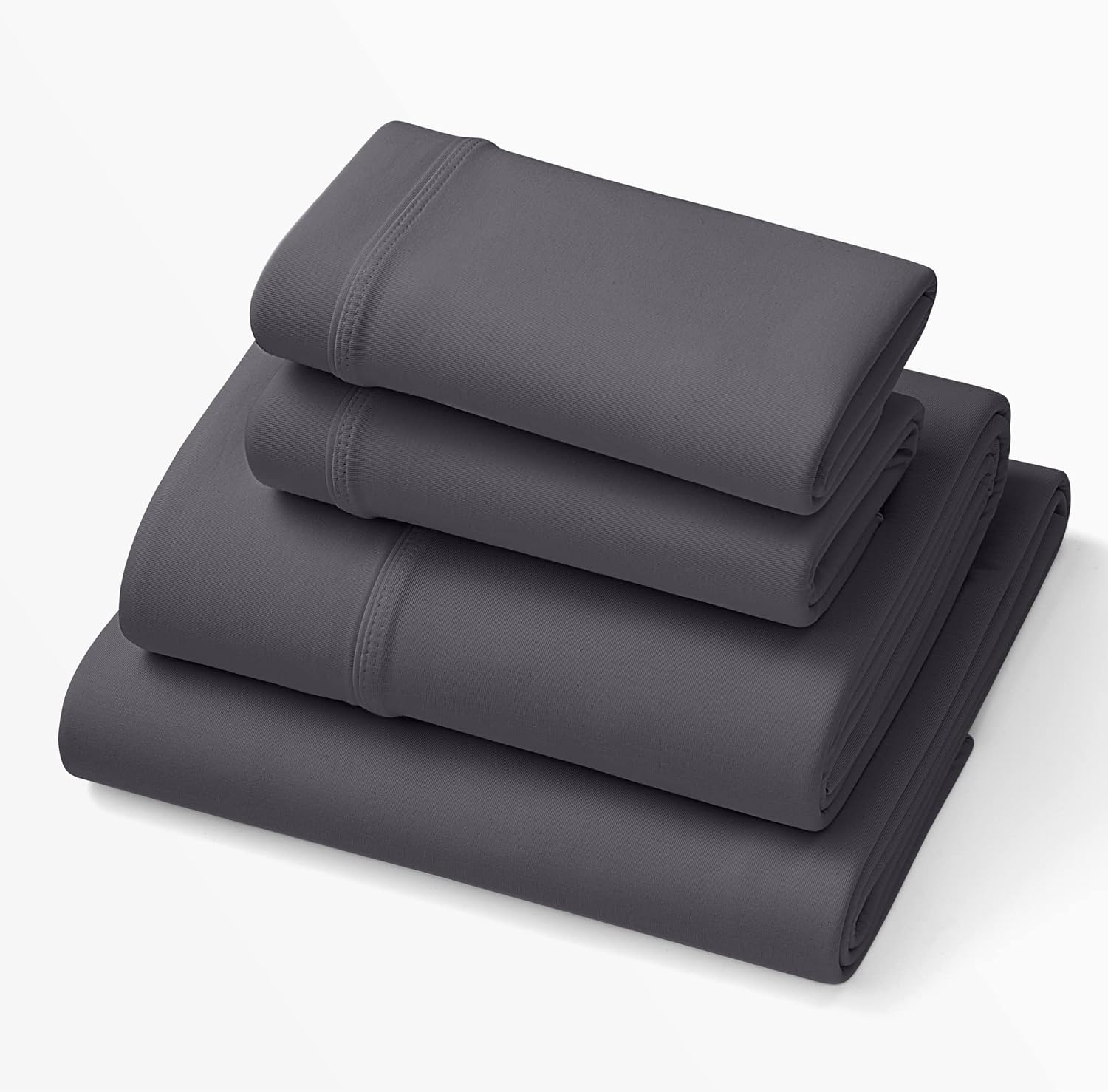 Purple SoftStretch Sheets, Twin/Twin XL, Rayon Blend, Moisture-Wicking, Stormy Grey, Fits Other Mattresses, Stretch for Adaptive Support