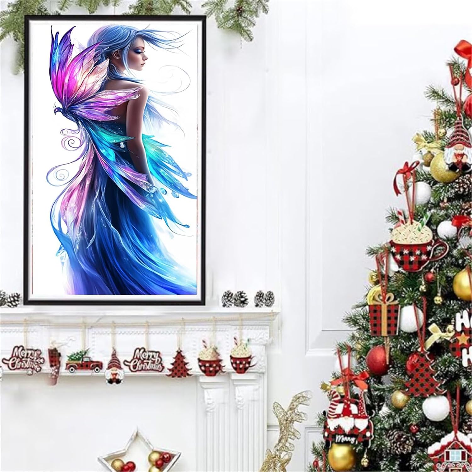 Diamond Art Kits for Adults Elves Diamond Painting Kits, 5D Round Girl Full Drill Dimond Art Paintings Crystal Rhinestones Crafts for Adults for Gift Home Wall Decor, Large Size 36 x 72 Inch, Model849