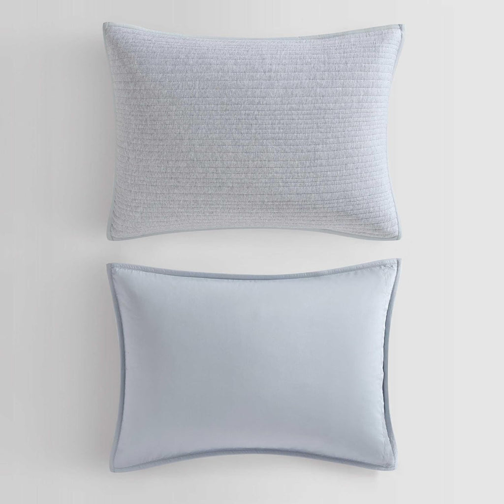 Calvin Klein - King Duvet Cover Set, Luxuriously Soft Home Decor, Modern Cotton Ribbed Matelasse Bedding (Grey Blue Heather, King)