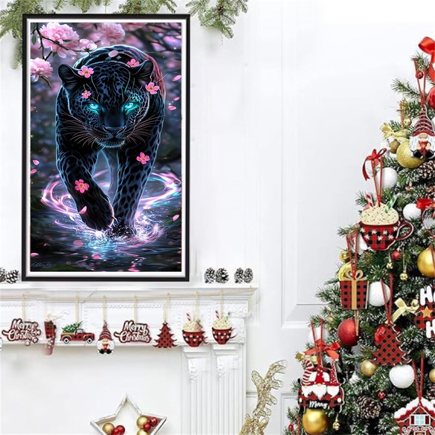 Diamond Art Kits for Adults Leopard Diamond Painting Kits, 5D DIY Square Dream Full Drill Dimond Art Paintings Rhinestones Crafts for Adults for Gift Home Wall Decor, Large Size 36 x 72 Inch, Model798