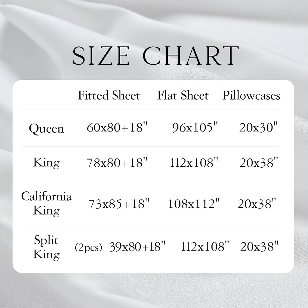 KARISSA MAE Pure Viscose from Bamboo Split King Size Sheet Set | 100% FSC Certified | Luxuriously Soft | Cooling | 18' Deep Pocket w/Corner Straps | [Dune]