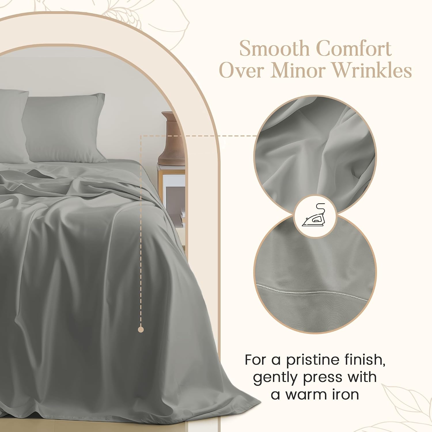 100% Cotton Sheets California King Size Sheets Set, CalKing Sheet Set, 800 Thread Count Sateen Weave Luxury Hotel Sheets, Naturally Cool Long Staple Egyptian Cotton, No Pilling & Shrink - Silver