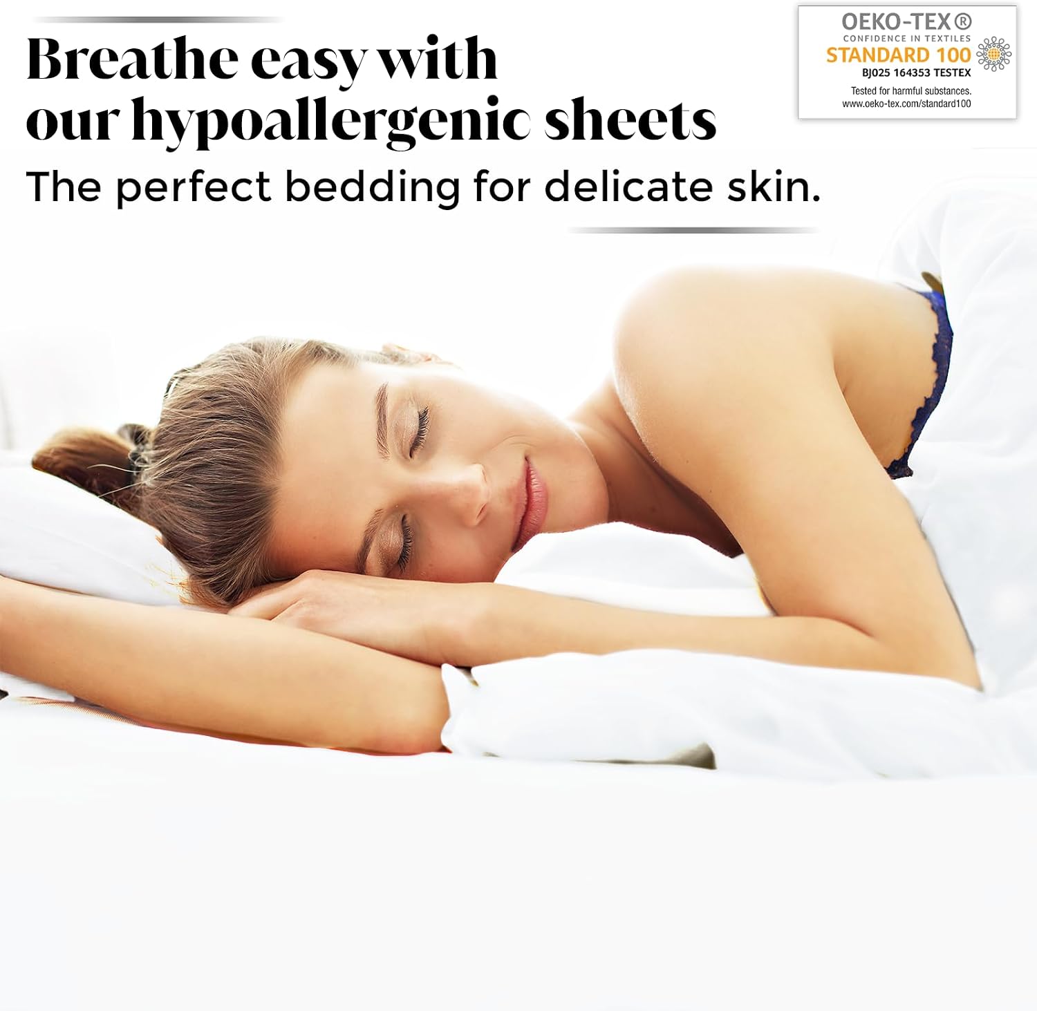 Luxury Bamboo Market | Queen Size Bed Sheet Set | 100% Viscose Made from Bamboo | Organically Grown | Ultra Soft | Cooling Sheets for Hot Sleepers | 17' Deep Pocket [Classic White]
