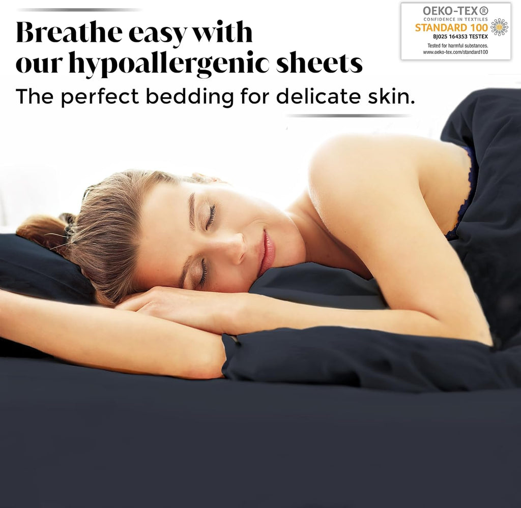 |Twin Size Sheet Set | Organically Grown | Ultra Soft & Cooling |100% Viscose | 17' Deep Pocket [Charcoal Grey]