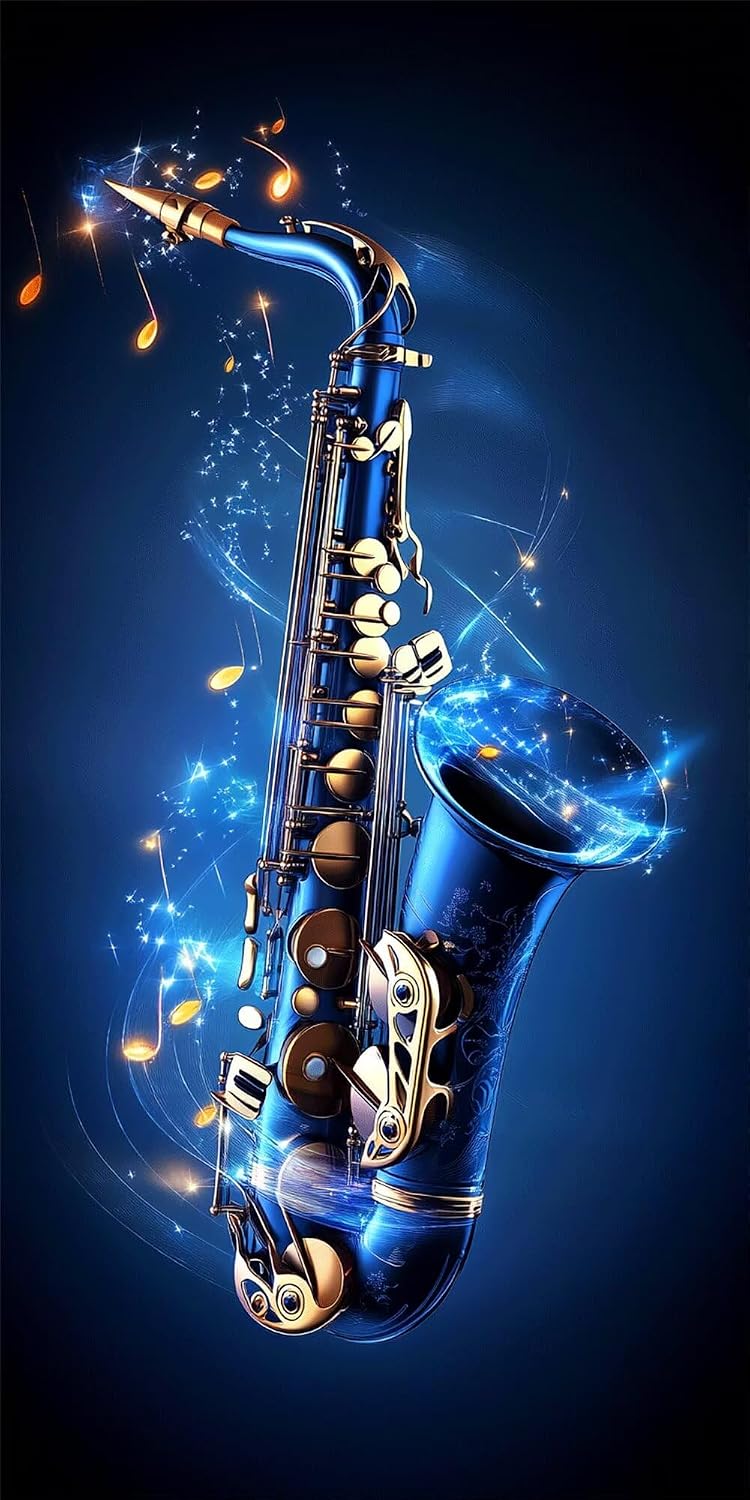 Diamond Art Kits for Adults Saxophone Diamond Painting Kits, 5D DIY Round Dream Full Drill Dimond Art Paintings Crystal Crafts for Adults for Gift Home Wall Decor, Large Size 36 x 72 Inch, Model885