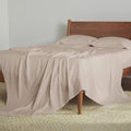 Bedgear Hyper-Cotton Split Head Queen Size Bed Sheet Set - Breathable, Quick-Drying Bed Sheets - Silky-Soft Bedding Alternative - Includes Fitted Sheet, Flat Sheet, 2 Pillowcases - Medium Beige