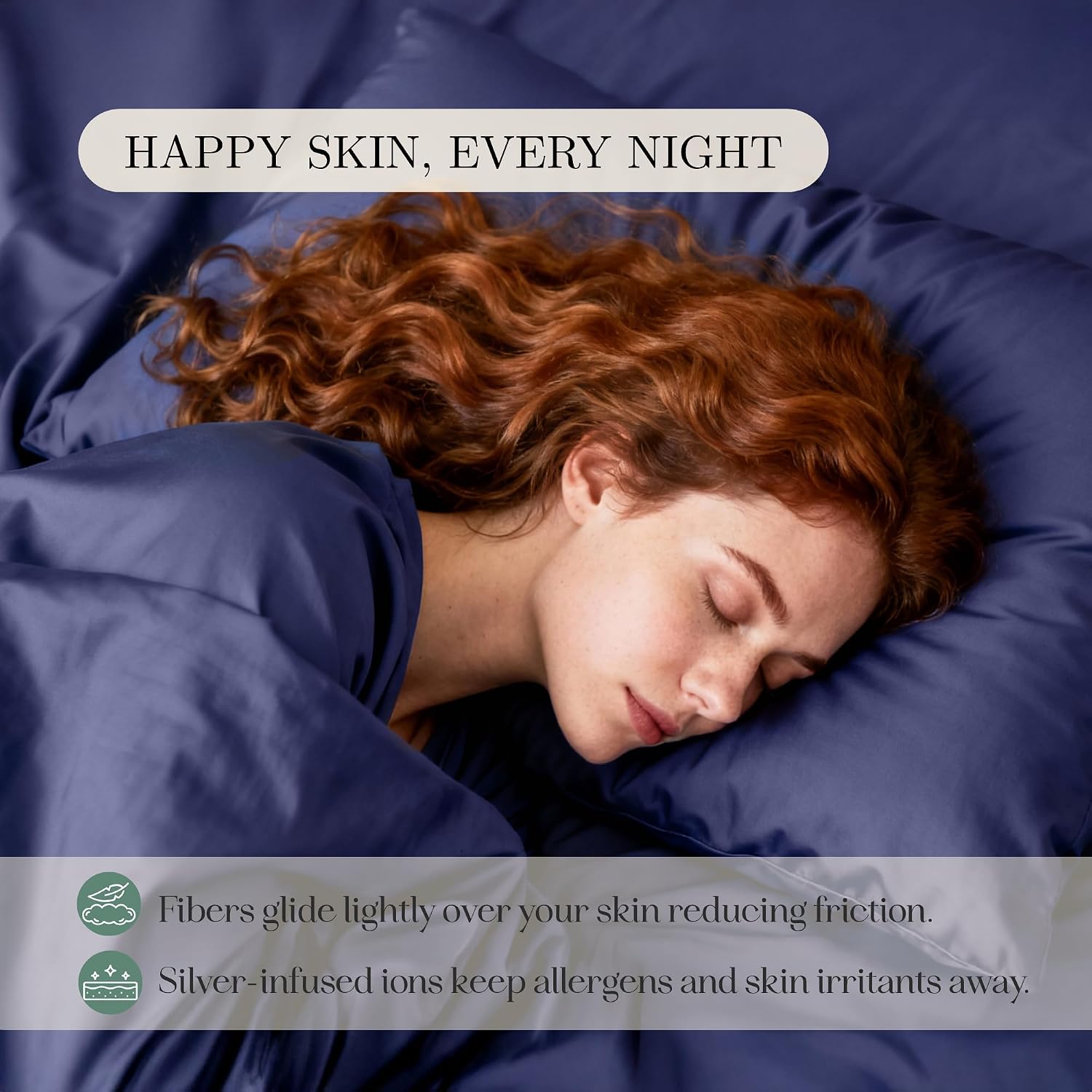 CASILVA Eucalyptus Sheets - Infused with Silver for Anti-Odor, Softer Than Silk Fibers, More Cooling Than Cotton - Perfect for Hot Sleepers & Sensitive Skin - 100% Tencel Lyocell - Queen Sheet Set