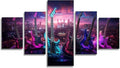 Guitar Diamond Art 5 Piece Diamond Painting City 5D DIY Full Round Drill Dimond Art Paintings Rhinestones Crafts for Adults Gem Painting for Home Decor, Large Artwork for Wall 36 x 70 Inch, Model273