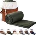 Silk Comforter King Size | 100% Mulberry Silk Fill with Organic Bamboo Viscose Shell | Summer Cooling Blanket for Hot Sleepers, Lightweight Breathable All-Season Bedding (Olive, 104'x90')