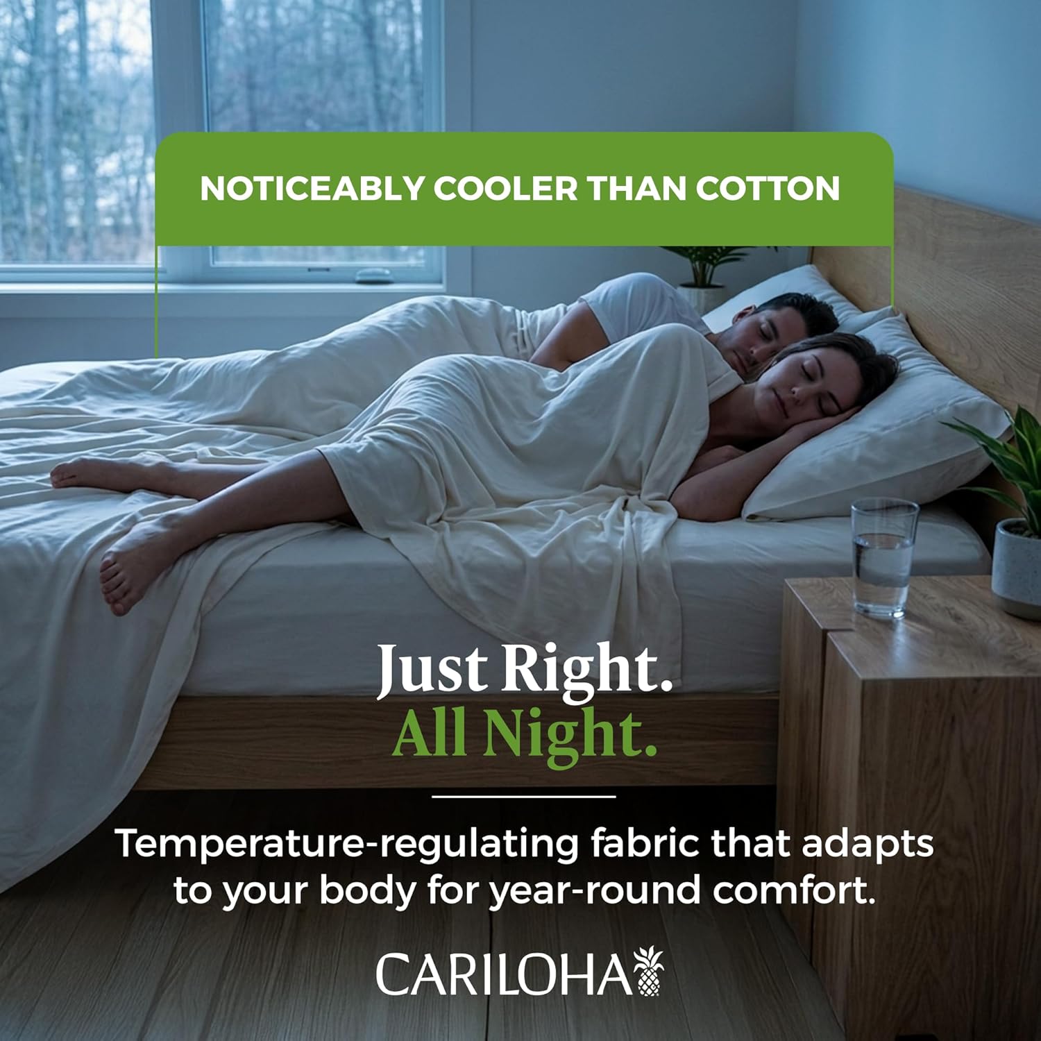 Cariloha Classic 100% Organic Bamboo Viscose Sheets - 4-Piece Full Sheet Set - 18 in Extra Deep Pockets - Soft, Cooling, Hypoallergenic Sheets - Oeko-TEX Standard 100 - Ivory