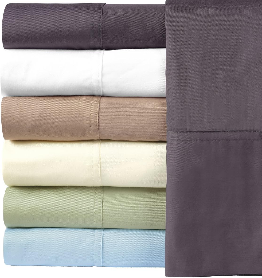 Royal Hotel Bedding Silky Soft, Viscose from Bamboo, and Cotton Blend Sheet Set, 100% Luxury Blend, 60% Viscose Made from Bamboo and 40% Cotton Bed Sheets, Top Split King Size, White