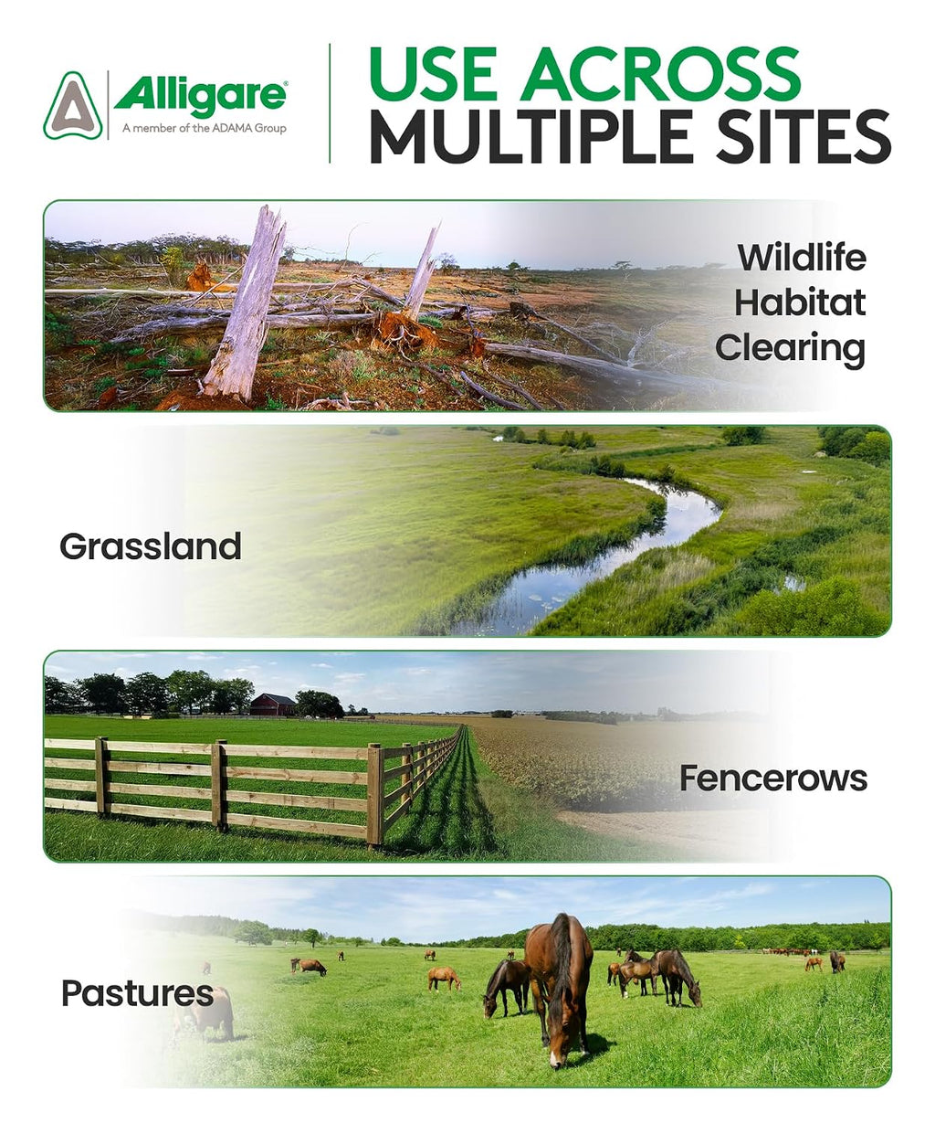 Alligare Tebuthiuron 20P Herbicide Weed Killer for Rangeland, Pastures, and Wildlife Habitats - Pre & Post-Emergence Brush Killer - Long-Lasting, Selective Control of Woody Plants - 25 lb