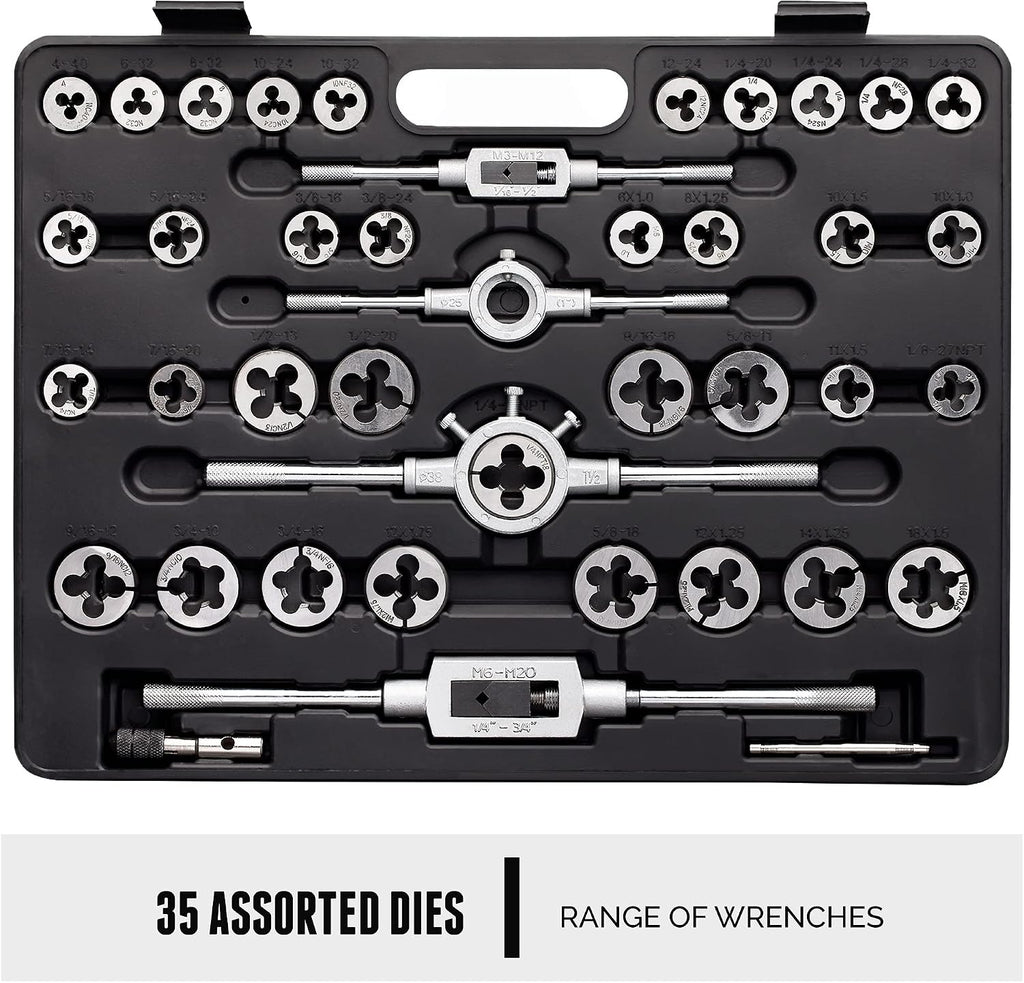 Metric & SAE 261 Piece HSS Drill Thread Repair Kit & 110 Piece Tap & Die Tool Set Bundle - THREAD261-110SAE