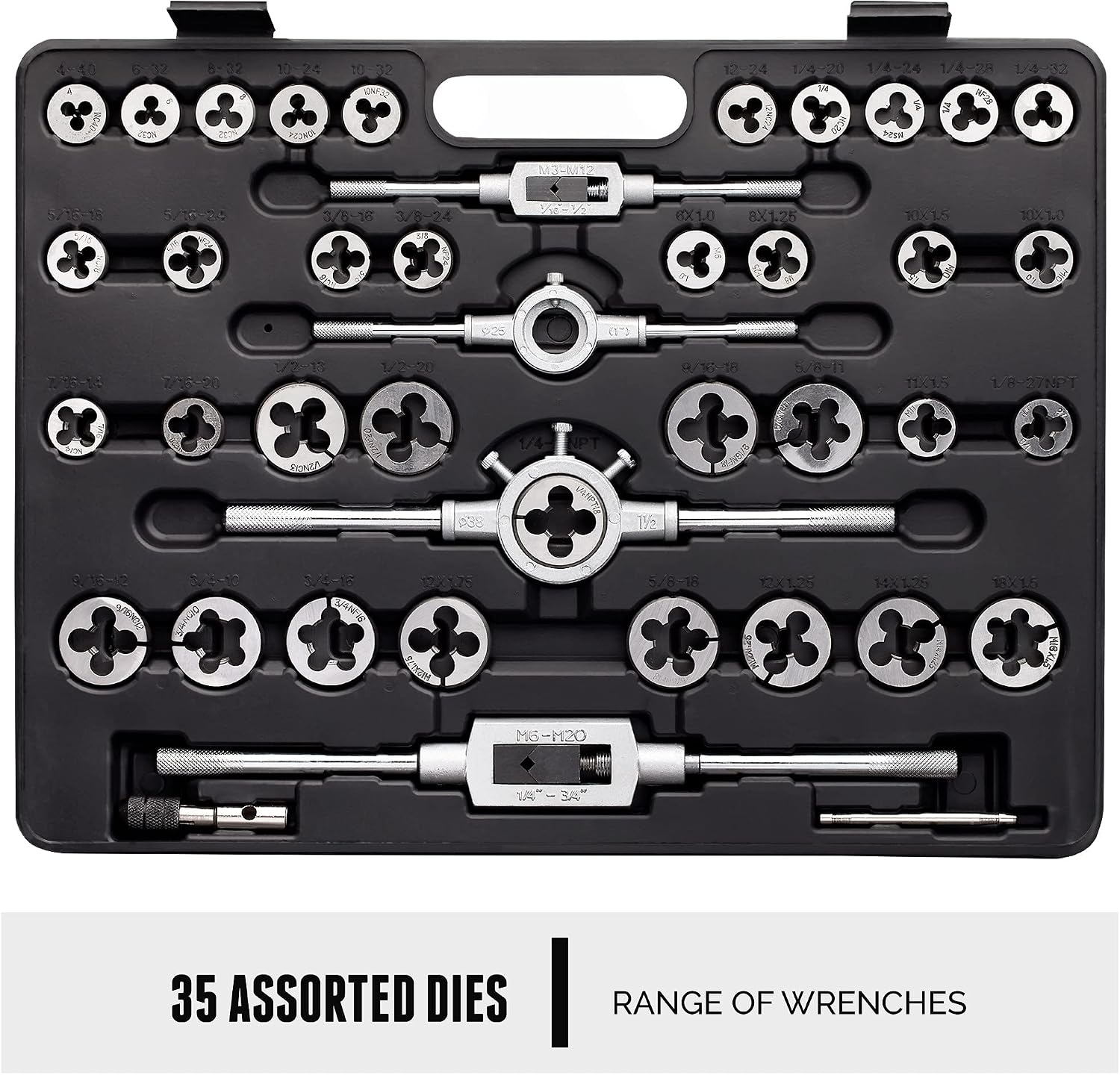 Metric & SAE 261 Piece HSS Drill Thread Repair Kit & 110 Piece Tap & Die Tool Set Bundle - THREAD261-110SAE
