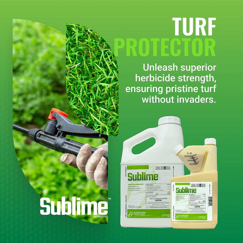 Albaugh Sublime Weed Killer, Unrivaled Defense Against Crabgrass, Creeping Charlie, Dandelions & More, Non-Bleaching Formula, Fast-Acting, Commerical & Residential, 1 Gallon