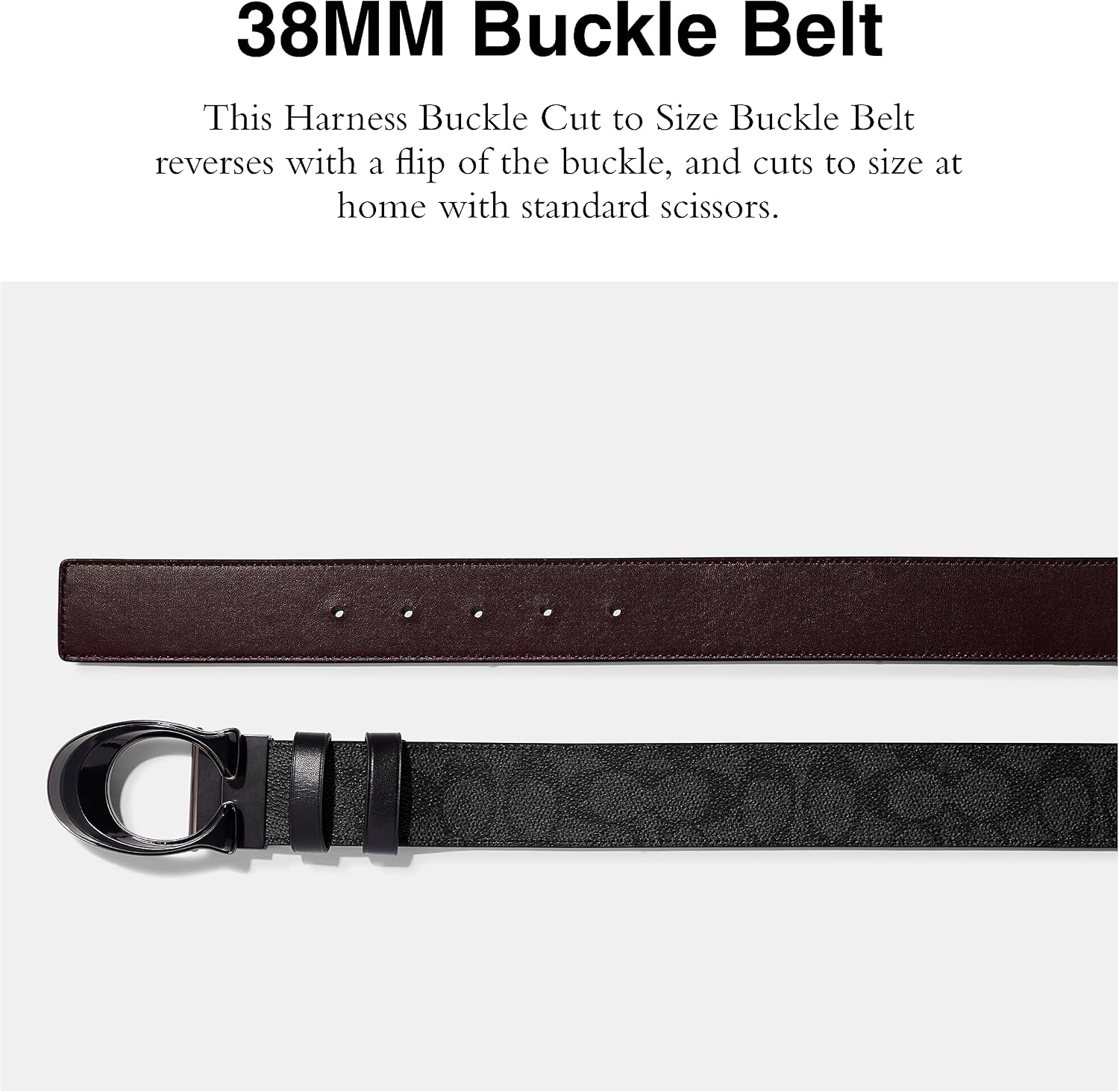 Coach Women's 38 Mm Cts Reversible Resin Inlay C Buckle Signature Belt