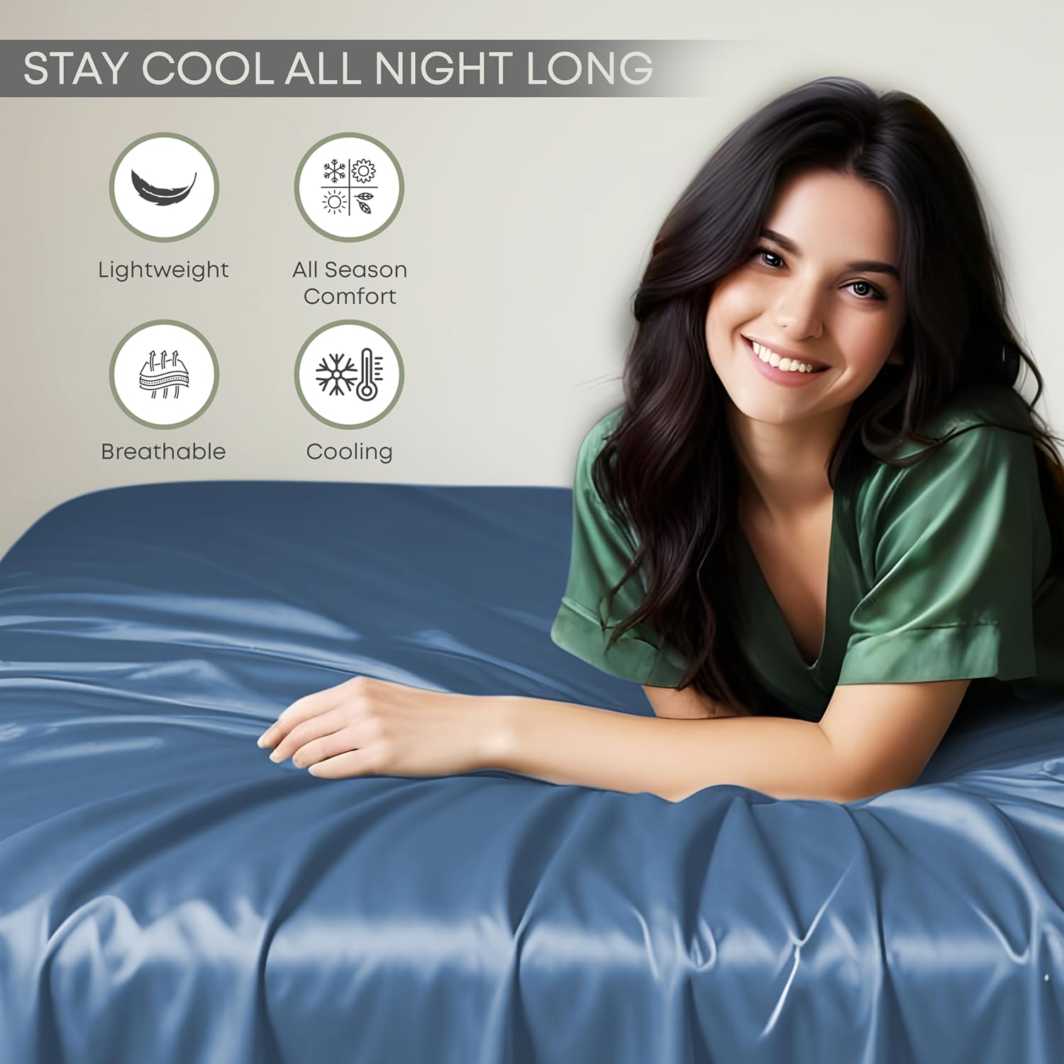 Linenwalas Premium 100% Viscose Derived from Bamboo Split King Sheet Set - Ultra Soft, Breathable & Cooling, Ideal for Hot Sleepers, 16' Deep Pocket, Hotel Luxury Bedding (Bahamas Blue)