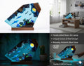 3D Resin Night Light,Ocean Theme LED Lighting epoxy Resin Decorative Light with Wooden Base, Suitable for Home Office Desk Decoration, is a Creative Birthday Gift for Women and Men.