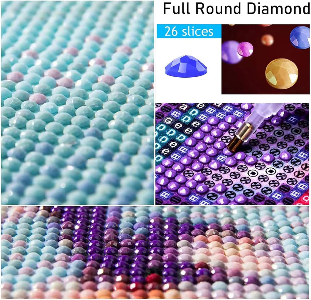 Diamond Art Lake, Diamond Painting Landscape Easy Paint by Numbers Kit for Adults, Large Painting 71x33 in Full Drill Dimond Dots Crafts Kits, Hobbies for Women, Aesthetic Home Decor, Women Gifts k-24