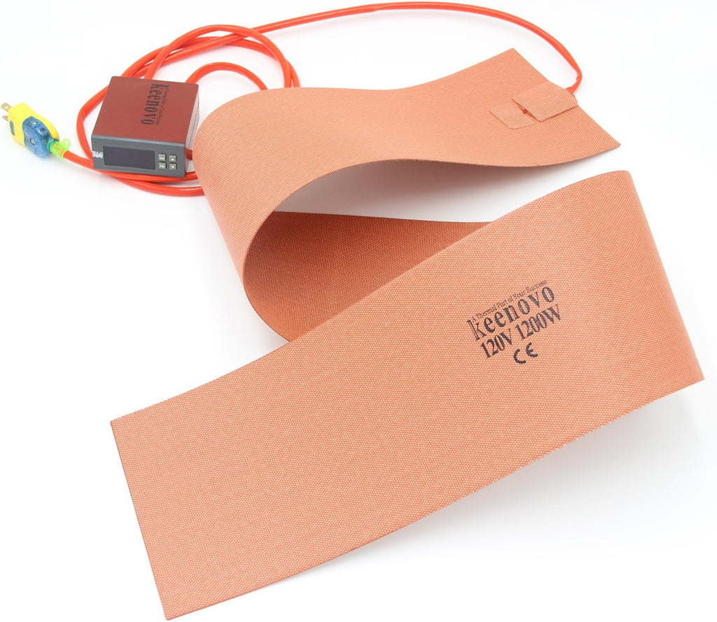 6' X 48' 1200W@120V KEENOVO Silicone Heater Blanket for Musical Instrument Side Bending/Molding Wood Working w/Digital Thermostat Controller