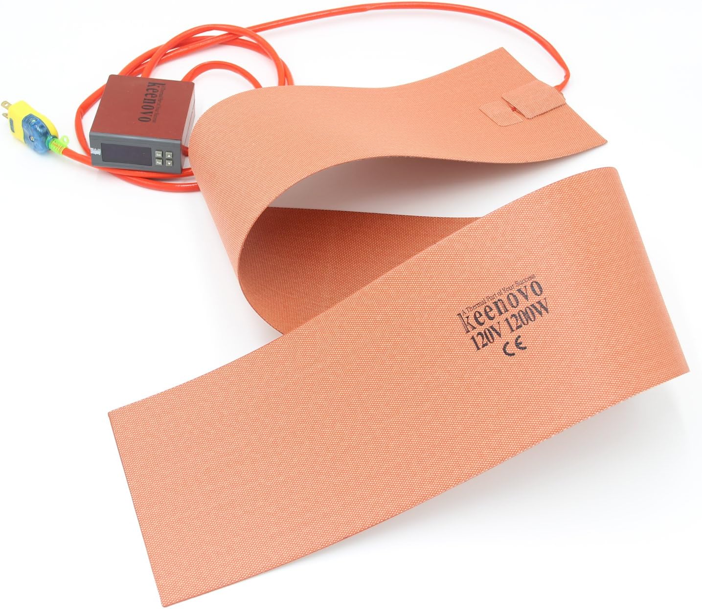 6' X 48' 1200W@120V KEENOVO Silicone Heater Blanket for Musical Instrument Side Bending/Molding Wood Working w/Digital Thermostat Controller