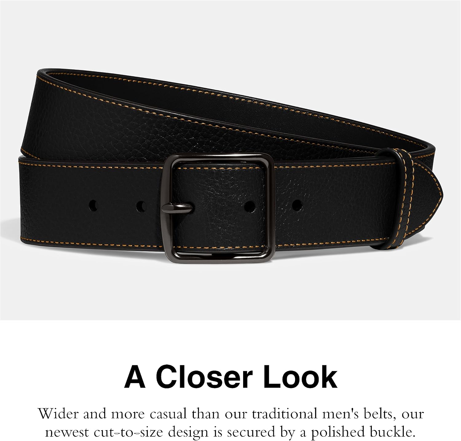 Coach Men's 38mm Harness Belt in Vegetable-tanned Leather