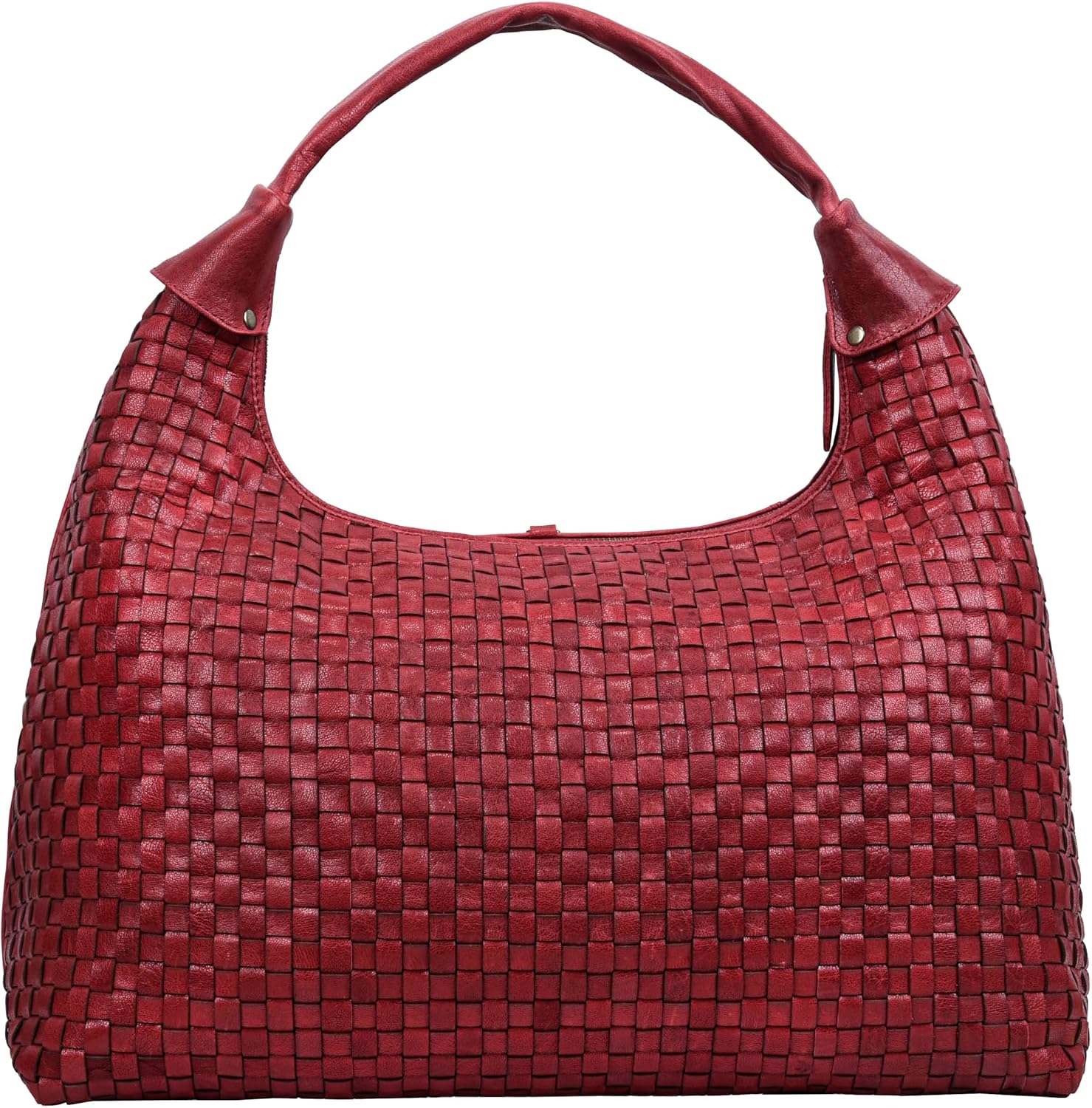 ANTONIO VALERIA Addison Braided Leather Tote Bag for Women