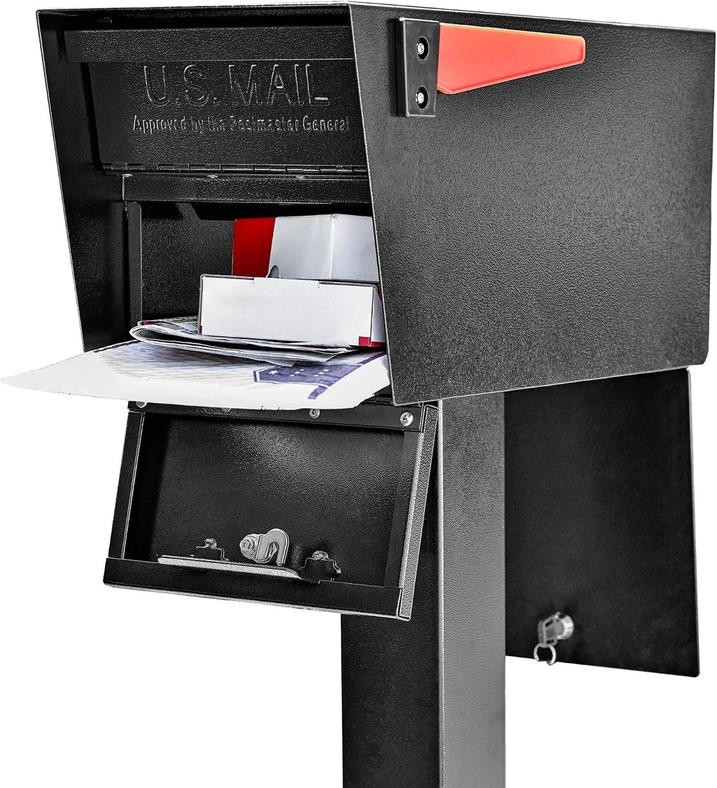 Mail Boss 7536 Street Safe Latitude Locking Security Mailbox, Black