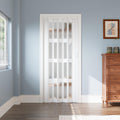 36' x 80' Accordion Door Interior, Arylic Glass Powerful Magnetic Folding Door and Hardware Kit Included, Multifold Bifold Closet Doors for Closet Bathroom Doorway 24-36' x 80'
