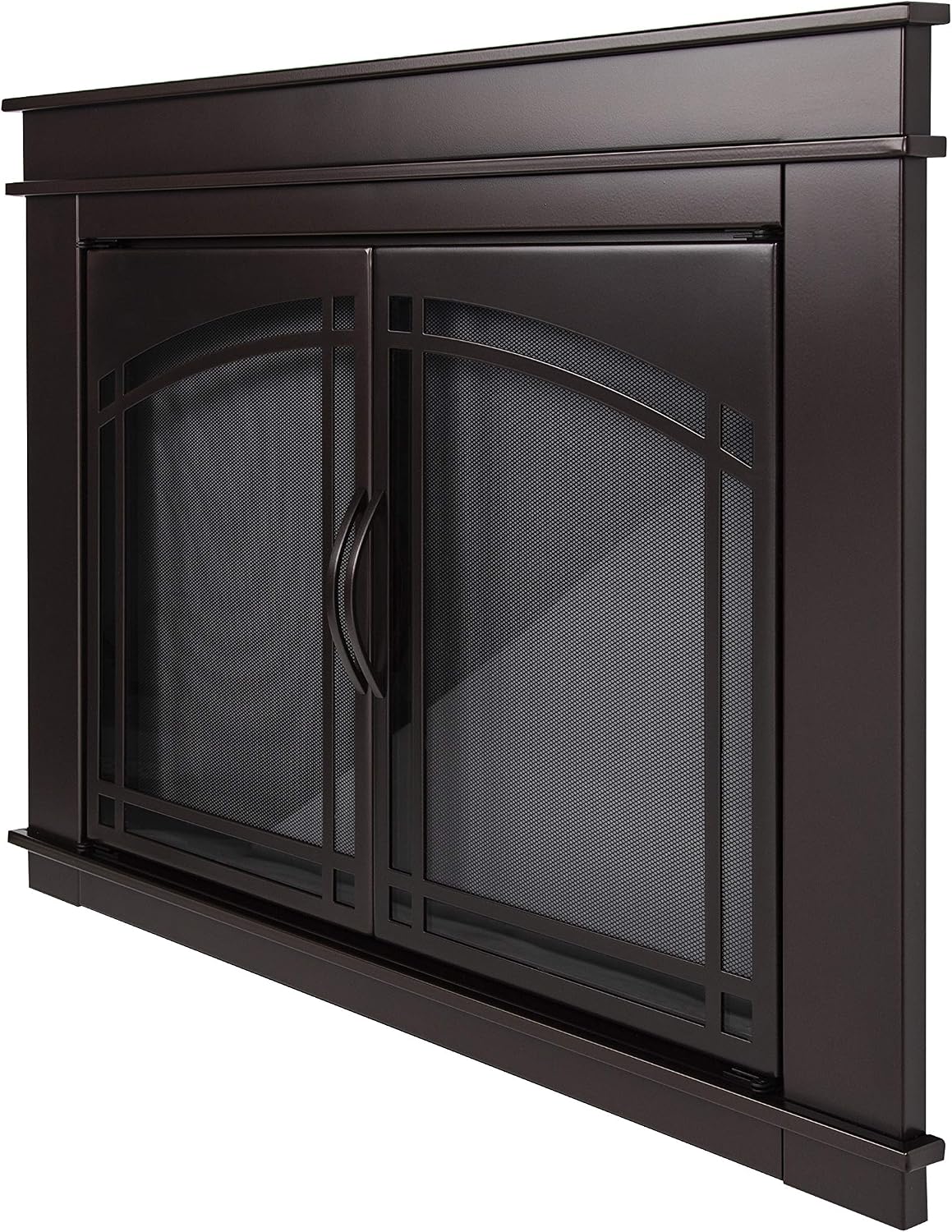 Pleasant Hearth FN-5700 Fenwick Fireplace Glass Door, Oil Rubbed Bronze, Small