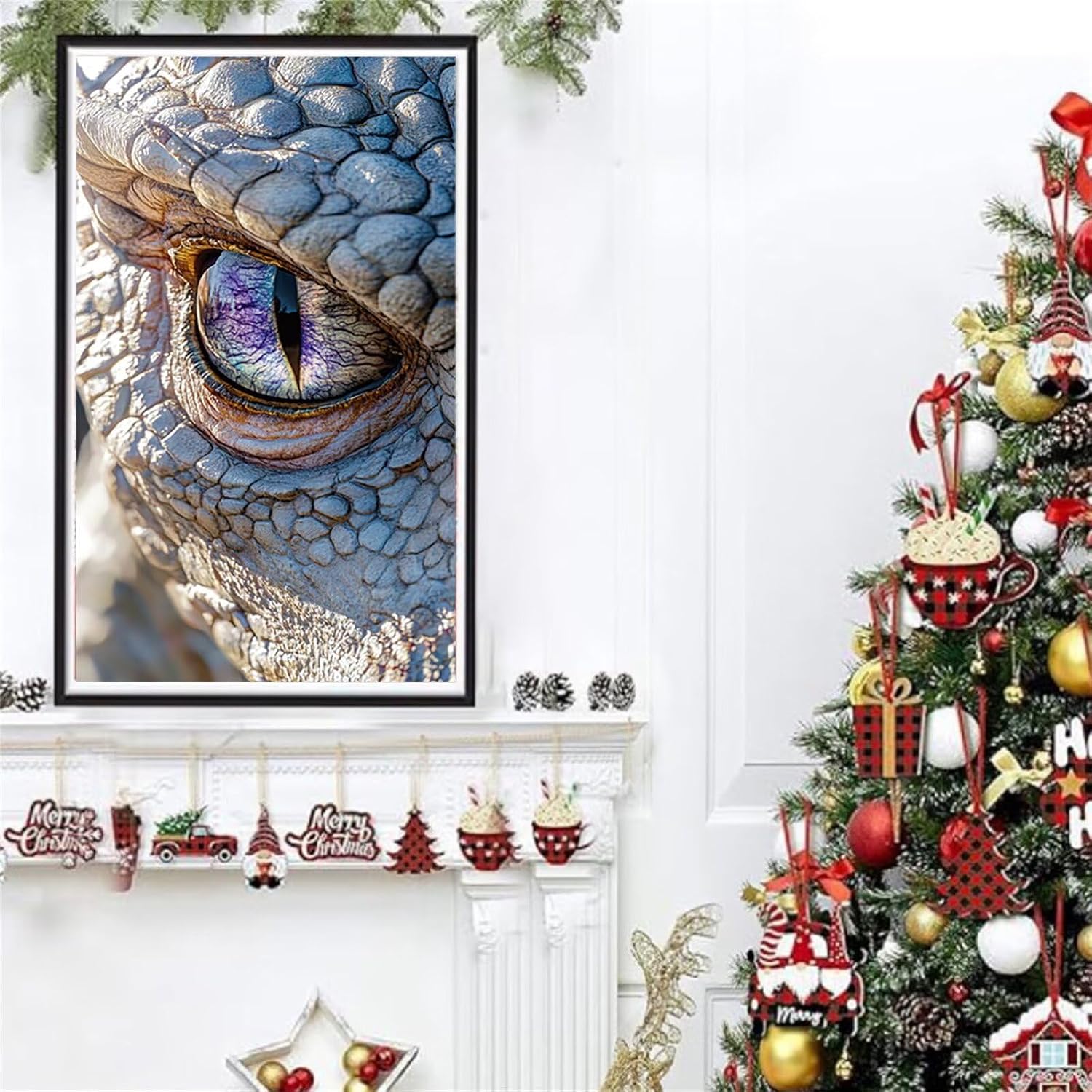 Diamond Art Kits for Adults Eye Diamond Painting Kits, 5D Round Animal Full Drill Dimond Art Paintings Crystal Rhinestones Crafts for Adults for Gift Home Wall Decor, Large Size 40 x 80 Inch, Model771