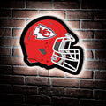 Team Sports America Evergreen NFL Kansas City Chiefs Ultra-Thin LED Light Wall Sign Decor | Full Size Replica Helmet | 19.5 x 15 Inches | Made in the USA