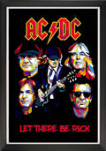 AC/DC Let There Be Rock Framed Pop Art Poster (33.5' by 23.5')
