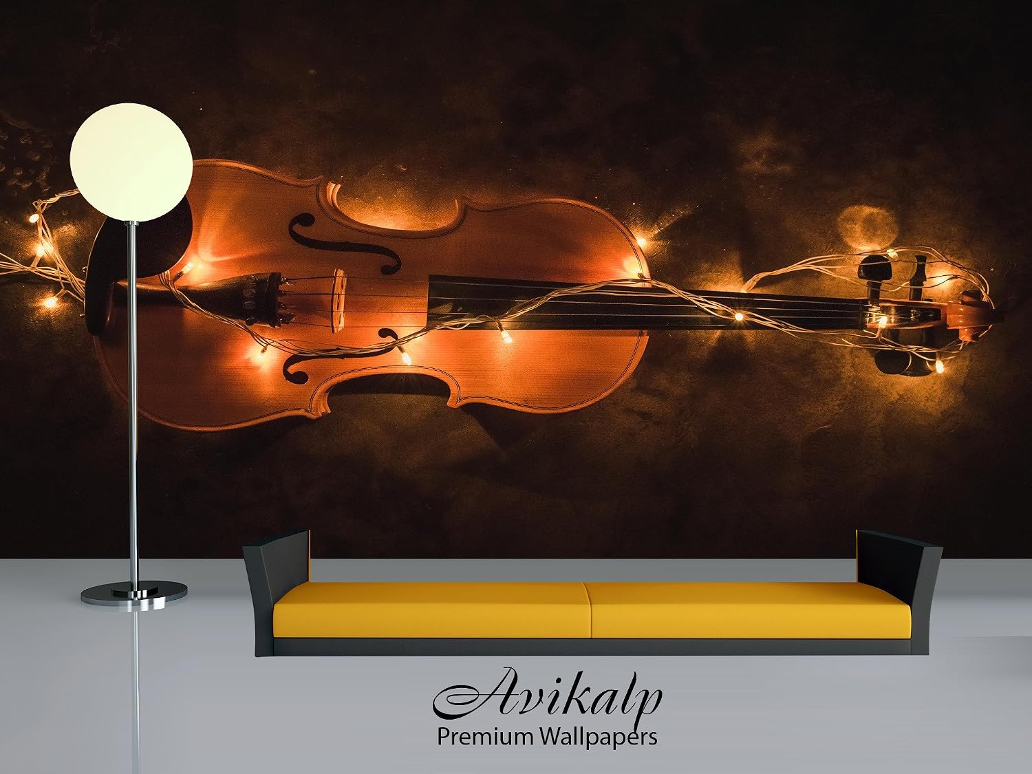 Avikalp Exclusive Awi4736 Violin Music Instrument Song Full HD Wallpapers (182cm x 152cm)