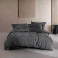 Calvin Klein - Twin XL Comforter Set, Soft Cotton Melange Jersey Bedding with Matching Sham, Oeko-Tex Certified (Modern Cotton Melange Grey/Blue, Twin XL)