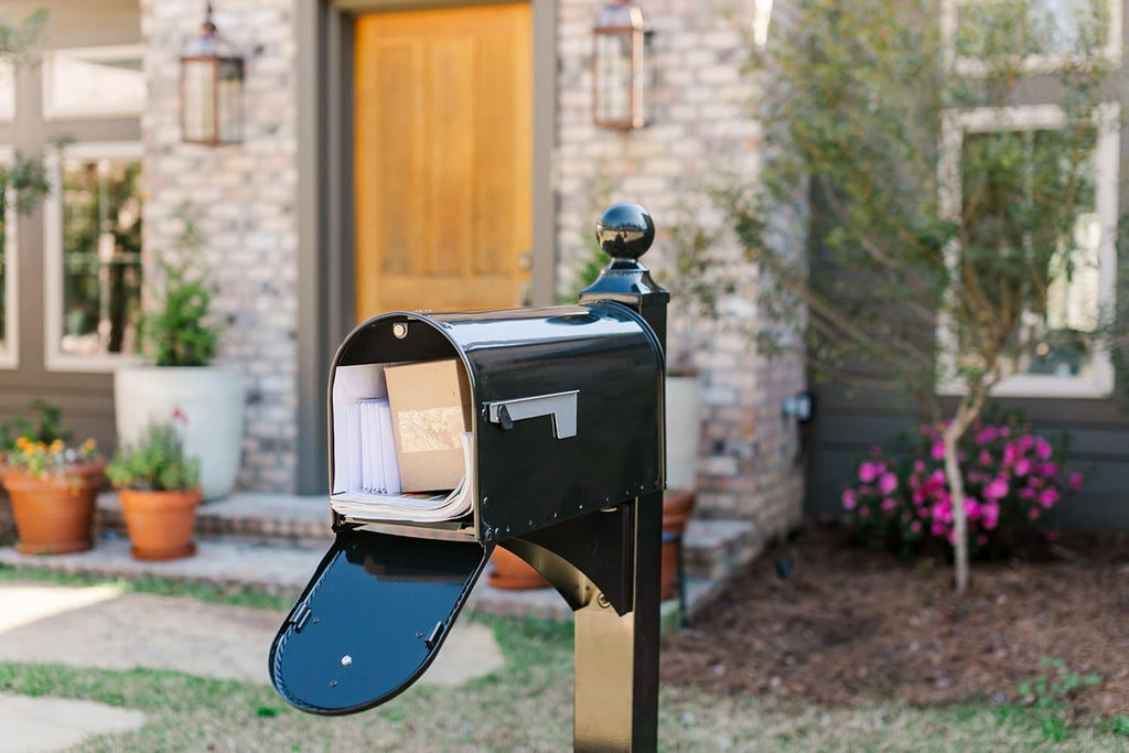 Architectural Mailboxes Landover Aluminum Mailbox Post, Black