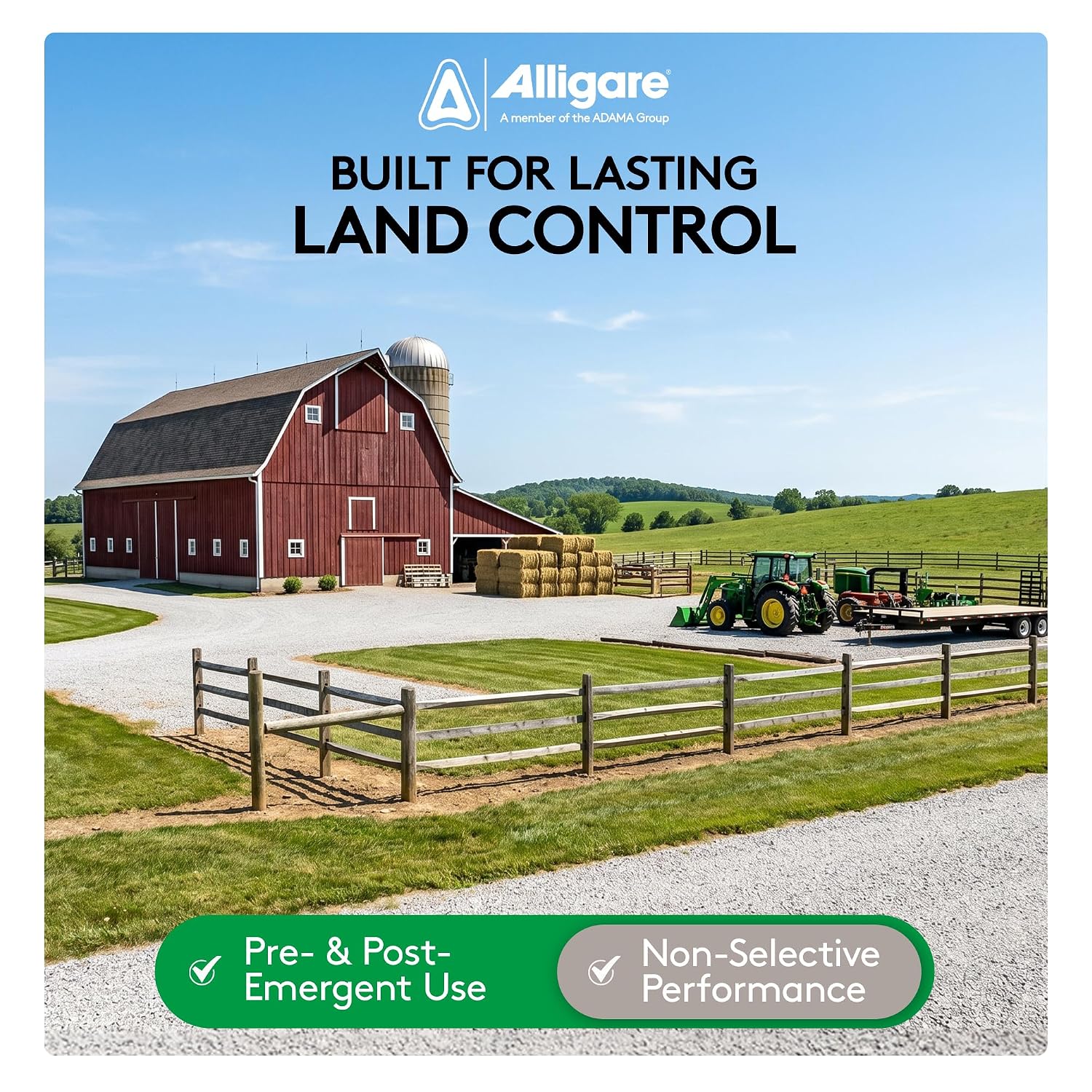 Alligare Tebuthiuron 20P Herbicide Weed Killer for Rangeland, Pastures, and Wildlife Habitats - Pre & Post-Emergence Brush Killer - Long-Lasting, Selective Control of Woody Plants - 25 lb