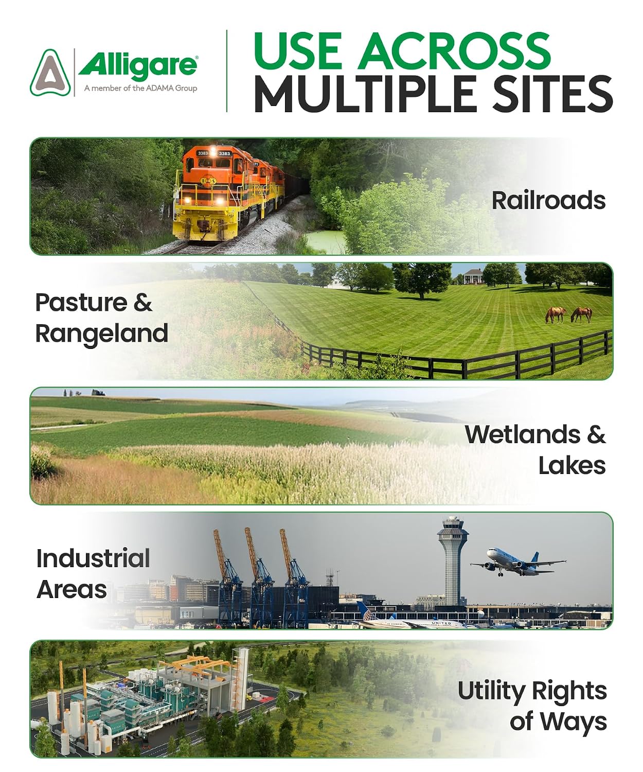 ALLIGARE Panoramic 2SL Herbicide Weed Killer - Versatile Imazapyr Herbicide for Lasting Control of Annual Grasses & Broadleaf Weeds in CRP, Pastures, Rights-of-Way & Industrial Sites - 1 Gallon