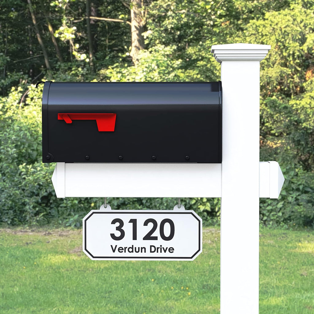 The Harrison Vinyl/PVC Mailbox Post - White (Includes Mailbox)