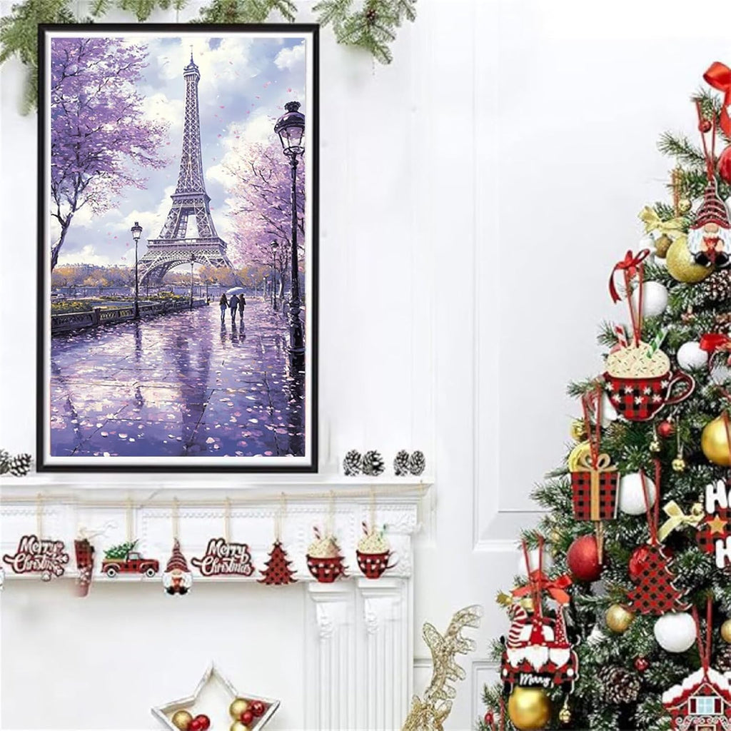 Diamond Art Kits for Adults Paris Diamond Painting Kits, 5D DIY Round Landscape Full Drill Dimond Art Paintings Crystal Crafts for Adults for Gift Home Wall Decor, Large Size 40 x 80 Inch, Model807