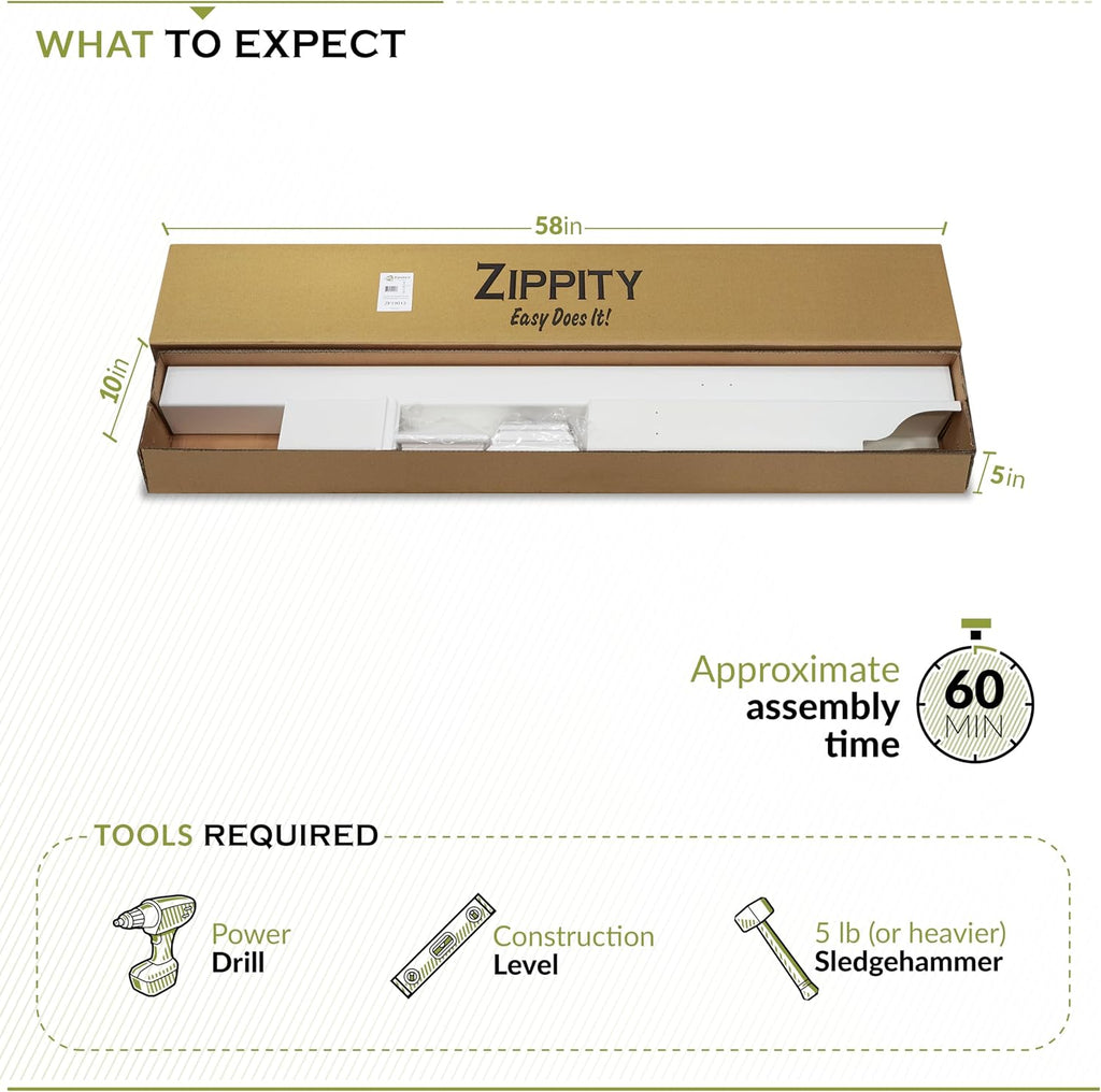 Zippity Outdoor Products ZP19013 Classica Mailbox Post, White